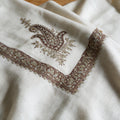 Kashmiri pashmina ghutra embroidery close-up