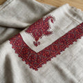 Kashmiri pashmina ghutra embroidery close-up