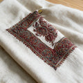 Kashmiri pashmina ghutra embroidery close-up